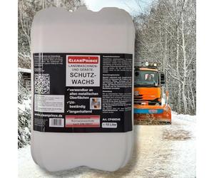 Cleanprince 10 Litro Maquinaria Agrícola y Dispositivos Cera de Protección Corrosión Espray Preservación Transparente Din 50017 Aprox. 20-30 My Fuerte para Tractores Pflüge Servicio Invernal Colgante