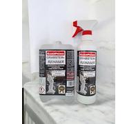 CleanPrince Limpiador de lápidas Limpiador de piedra de tumba 2.500 ml 2,5 Litros Anti Musgo Eliminador Algas Ex Piedra natural Excrementos de pájaros Agente Limpiador Limpieza Cardenillo