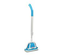 CleanRite® Cepillo Eléctrico 2 en 1 | Cepillo de Limpieza con 1500 Vibraciones/min | Resistente al Agua IPX4 | Inalámbrico y Compacto | Incluye 2 Almohadillas | 20x9,5x62,5 cm | Azul