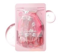 Cleansing Oil - 10 Pieces Portable Makeup Removal Pack | Natural Deep Pore Cleanser for Waterproof Cosmetics, travel Size Facial Wash for Wedding, Photo Shoots, College, Home