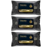 CleanSkin - Toallitas Limpiadoras con Jabón Verde para Tatuajes [80 Unidades, Paquete de 3] Sin Alcohol y Sin Fragancia, Solución para Curar y Limpiar Tatuajes