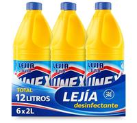 CLEANZOCO Lejia tradicional, Lejia Normal, Desinfectante Superficies, Uso en Baño, Cocina, Azulejos, Suelos, Aptas para desinfección de bebida y alimentos, Contiene 6 botellas de 2 Litros