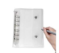 Clear 6 Ring Binder Cover - A6/ - Cierre de PVC para cuaderno, organizador de hojas sueltas | Funda protectora para fotokaprokard álbum de recortes, gastos de capital de fotos, billetes de