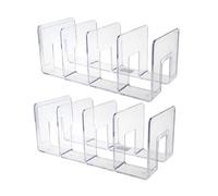 Clear Acrylic Bag Divider - Clutch Purse Storage Rack, 2X Wallet Pouch Holder Stand, Handbag Display Organizer | Closet Shelf Arrangement Solution, Tote Compartment Separator, Transparent Fashion