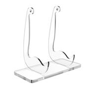 Clear Acrylic Book Display Stand, Anti-Slip Vertical Rack for Desktop Space-Saving Storage, Multi-Purpose Organizer for Office, Nursery Room, Kitchen, Classroom, Library, and Living Space