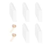 Clear Acrylic Bookmark Blanks, 100 Pieces Transparent Tag Set, 3 Inch Bookmarks with 2 Rolls Ribbon, Decorative Blank Bookmarks for Crafting, Acrylic Tag Set with Diy, Studio School for Office Home