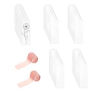 Clear Acrylic Bookmarks, Blank Page Marker, 1.97x5.91 Inch Bookmark with Two Ribbon Rolls, DIY Craft Bookmark, Book Marker with Durable Design, Reading Accessory for School Home Library