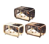 Clear Acrylic Fish Tank - Desktop Betta Aquarium with Feeding Hole | Portable Lid Design, Landscape Container Bowl for Shrimp, Snails, Turtle, Aquatic Animals, Home