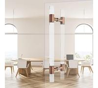 Clear Acrylic Grab Rod Non Slip Bar for Master Bath Shower Glass Doors/Barn Silding Push Pull Wood Gate,Front Door Handle Pull, Round Modern(Rose Gold,150cm/59 inch)