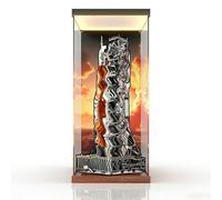 Clear Acrylic Icon Display Box Icons Series 10341 Artemis Rocket Space Launch System - High-Definition Transparent Acrylic Display Case (Model Not Included) (Tri-Color Lightbox A)