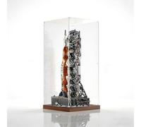 Clear Acrylic Icon Display Box Icons Series 10341 Artemis Rocket Space Launch System - High-Definition Transparent Acrylic Display Case (Model Not Included) (Wood)