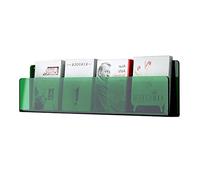 Clear Acrylic Magazine Organizer Acrylic Office Decor Home Living Room Magazine Rack, Transparent Magazine Holder Rack Wall Mount Brochure Display Stand, 40/80/100/120 Cm(Green,80cm(31 1/2"))