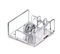 Clear Acrylic Tissue Box Holder - Horizontal Square Napkin Dispenser for Restaurant Home - Transparent Tabletop Organizer Caja de pañuelos(L)