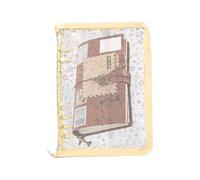 Clear Aglutinante rellenable - Cuaderno de anillas redondas | encuadernación de papel para documentos | pegatinas con cremallera para coleccionar libro para tarjetas de diario, boletos, recibos