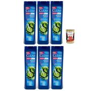 Clear ANTI SEBO Men Champú para cabello y cuero cabelludo graso - Champú antisebo 6 x 225 ml + Polpa Italian Gourmet 400 g