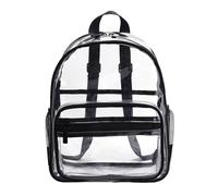 Clear Backpack Bookbag - Work Travel Backpack, Transparente School Bag | Gran capacidad ver a través de una mochila, varios bolsillos de cubiertos lindos, un diseño elegante que adopta un mango, un