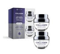 Clear Beauty Collagen Day/Night Moisturizer Set: Dermatologist Tested reduce las reflisuros arrugas y lneas finas Hidratando el cuidado de la piel c