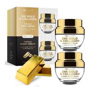 Clear Beauty Gold & Collagen Day/Night Moisturizer Set - Dermatlogo Hidratado Hydrating Anti -Ever Ingredientes naturales Crueldad libre de cuidado