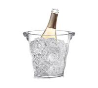 Clear Beverage Tubs with Handle, Thick Wine Cooler Bucket for Bar, Home, Parties, 4 Liter, for 2 Wine Or Champagne Bottles