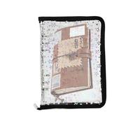 Clear Binder - 25 x 18 x 3 cm transparente - A5 PVC Binder | Tear-Off Pre-Adhesive Notebook | Zippered Planner Organizer | Sticker Booklet for Small Items Storage