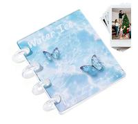 Clear Binder - Photocard Collecting Book With 20 Pages, Transparent Photo Organizer, 6-Ring Refillable Journal, Receipt & Ticket Storage Folder, DIY Aesthetic Scrapbook, Portable Task File | For Stude