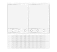 Clear Binder Protector Pages - 6-Ring for Documents | Transparent PVC with Reinforced Holes, 10-Piece Pack for Office Staff Teachers Artists Sketchers Project Managers