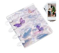 Clear Binder - Sticker Storage Book 20 Inner Pages, Transparent Photo Binder Accessory, Compact Visible Organization, Students Teachers Professionals Administrative Staff, Project Managers