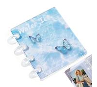 Clear Binder - Transparent Sticker Collecting Book, 20 Inner Pages Organizer, Practical Small Accessory Holder, Durable PP Acrylic Storage | Students Teachers Professionals Office Project
