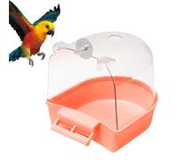 Clear Bird Bath Box - Cage Shower Tub For Parrots, Enclosed Bird Bath Accessory, Lightweight Bathtub, Easy-Mount Cage Box | Bird Cage Bath Solution For Budgies Conures Canaries Parakeets And S