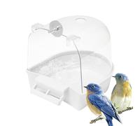 Clear Bird Bath Box - Cage Shower Tub For Parrots, Enclosed Bird Bath Accessory, Lightweight Bathtub, Easy-Mount Cage Box | Bird Cage Bath Solution For Budgies Conures Canaries Parakeets and S
