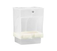 Clear Bird Feeder for Window - Transparent Parakeet Food Container | Clear Portable Double Grid Food Container Station Container for Parakeets Cockatiels Budgies Pigeons Backyard Garden