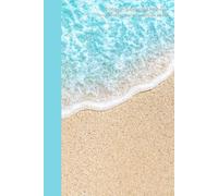 Clear Blue White Sand Beach Summer 3 Month Cute Notebook with Month Planner, Week Spreads, and Journal Pages