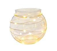 Clear Bowl Vase - Glass Round Display Container, Transparent Storage Jar | Decorative Home Tabletop Organizer Centerpiece Display Piece, Multi Purpose Serving Holder Decorative Storage Container For S