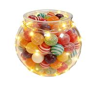 Clear Bowl Vase, Spherical Transparent Storage Jar, Glass-Like Holder, Multi-Purpose Decorative Container, Suitable for Air Plants Snacks Flowers Nuts Candy Serving in Party Office Bedroom