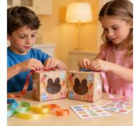 Clear Bunny Head Easter Boxes - 24 Pieces Transparent Window Containers for Cake, Cookie, Snack, Treat, Toy, DIY Craft, Wedding, Holiday, Festival, Party Favors, Seasonal