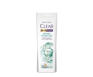 Clear Champú de hidratación intensa anticaspa para mujer, 360 ml, fórmula profunda de hidratación y cuidado del cuero cabelludo con niacinamida, control de la caspa y equilibrio de humedad para todos