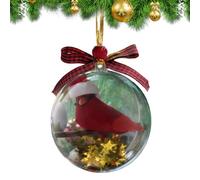 Clear Christmas Balls - 3.54 Inch Hummingbird Ornaments | Transparent Hanging Ball Décor, Elegant Clear Globe Decorations for Halloween, Home, Family Holiday or Farmhouse Festive Displays