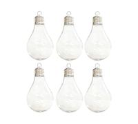 Clear Christmas Bulbs for Crafts - Large Opening Fillable Lightbulb Ornaments | Sturdy Party Favors Candy Containers for Fireplace Mantels Trees Wreaths Bedroom Kitchen Entryway Holiday DIY Decoration