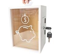 Clear Coin Money Bank For Kids Large Capacity Cash Storage Box