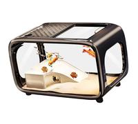 Clear Computer Marinepark - Ecosistema de mantenimiento de identidad con tapa para peces de combate y animales marinos, plan compacto, motor de búsqueda de bajo mantenimiento, cisterna de ecosistema