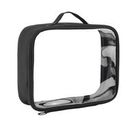 Clear Cosmetic Bag, Waterproof Makeup Organizer, Transparent Travel Toiletry Case, for Airport Carry on Airline Compliant Travel Home Bathroom Organization Toiletries Makeup Skincare Use 23x6x18cm