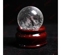 Clear Crystal Ball with Stand Real Quartz Crystal Sphere for Decoration Crystals Crystal Ball Decor,White-25mm