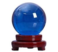 Clear Crystal Decorative Balls Glass Crystal Ball Fengshui Sphere Ornaments with Stand for Divination Photography Decor,D-15cm/5.9in