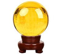 Clear Crystal Decorative Balls Glass Crystal Ball Fengshui Sphere Ornaments with Stand for Divination Photography Decor,C-20cm/7.9in