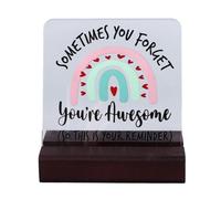 Clear Desk Sign Decorative Selechos inspiradores Innovadores Innovadores Estilo rústico Rústico Cheer Up Table Sign Signos de aliento