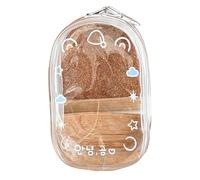 Clear Display Keyring Storage Case For Collectible Dolls Portable Baby Wallet Styles Organized with Practical Waterproof Practical Student Essential Keyring Bag, Little Bear.