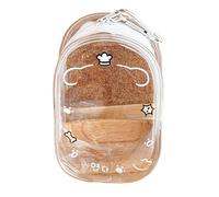 Clear Display Keyring Storage Case For Collectible Dolls Portable Baby Wallet Styles Organized with Practical Waterproof Practical Student Essential Keyring Bag, Puppy