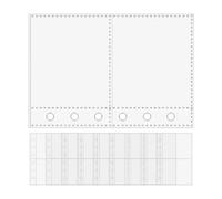 Clear Document Covers - 10 Pieces A7 PP File Sheaths, 6 Ring Loose Leaf Sleeves | Transparent Presentation Overlays, Mini Waterproof Binder Page Protectors For Card Collections