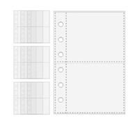 Clear Document Covers - 10 Pieces A7 PP File Sheaths, 6 Ring Loose Leaf Sleeves | Transparent Presentation Overlays, Mini Waterproof Binder Page Protectors For Card Collections
