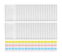 Clear Document Folder, Transparent Paper Holder, Sticky Index Tabs, Reusable Filing Organizer Storage System for Teachers Students Adults Home Office School Classroom Travel Business Trip